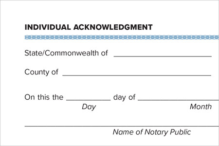 Examples Of Signed Notary Documents Free Documents   Ack Thumb V2 